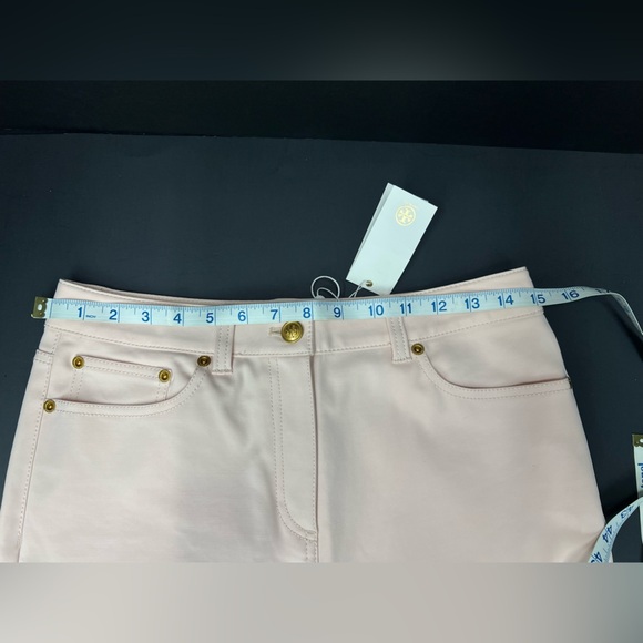 Tory Burch Blush light Pink pants with Gold Accents new with tag size 4 - Picture 10 of 11